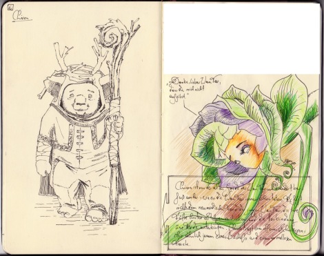 colouring test for fairytale book by John E. Brito