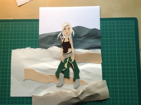 Daenerys Targaryen fanart papercut illustration by John E. Brito